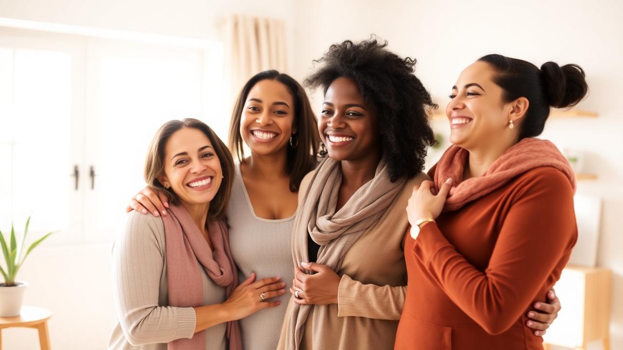 Women supporting each other in a wellness community